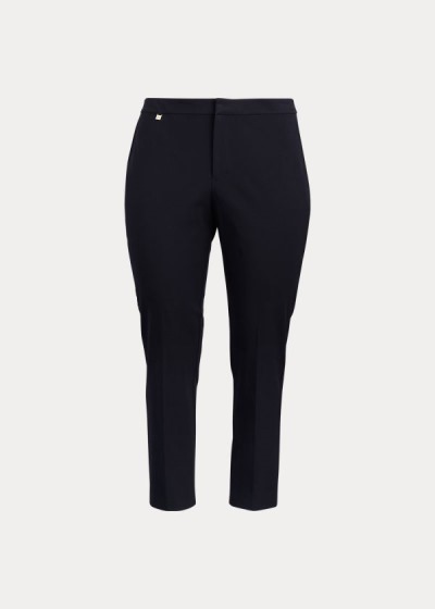 Pantalones Ralph Lauren Mujer Azul Marino - Cotton Twill Skinny Ankle - KYREV7968